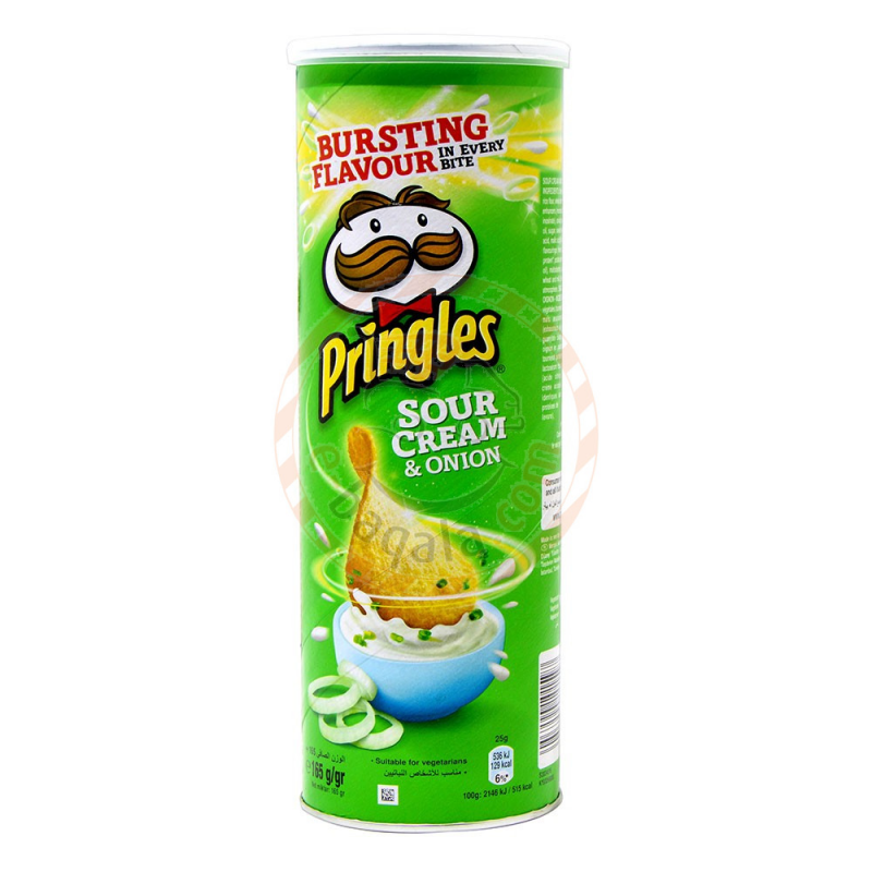Pringles Sour Cream And Onion Potato Chips 165G